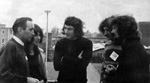 Tomas o Canainn of Na Fili, Julia & Nic Jones, Steward from NTMC and Dave Burland (Loughborough Festival 1972)
